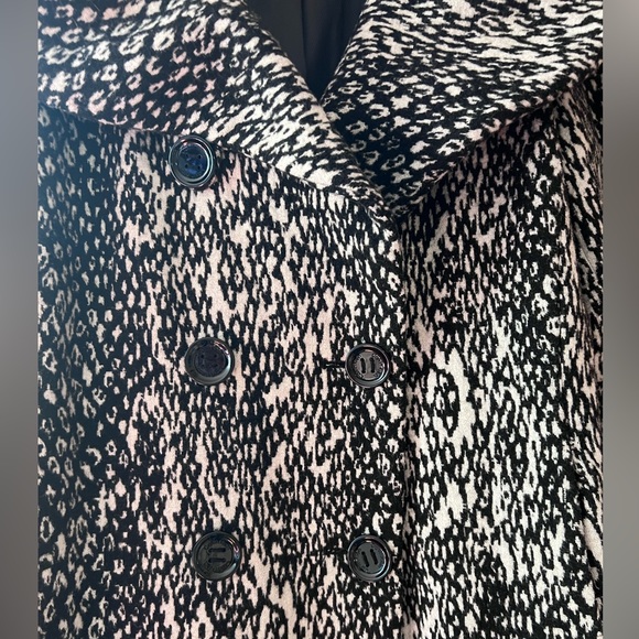 Calvin Klein medium length wool jacket with extra big neck - Size 6 - Picture 5 of 9